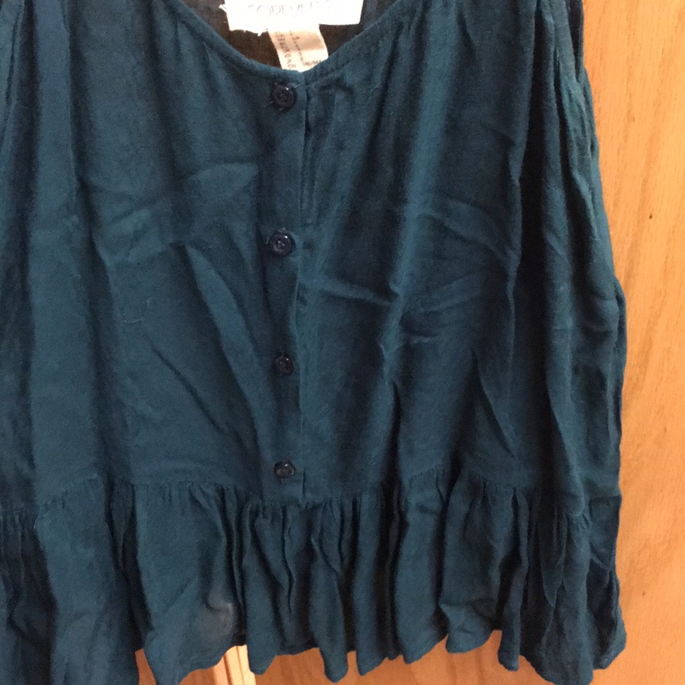 Forever 21 button down peplum tank size small